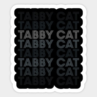 Retro Silver Tabby Cat Sticker